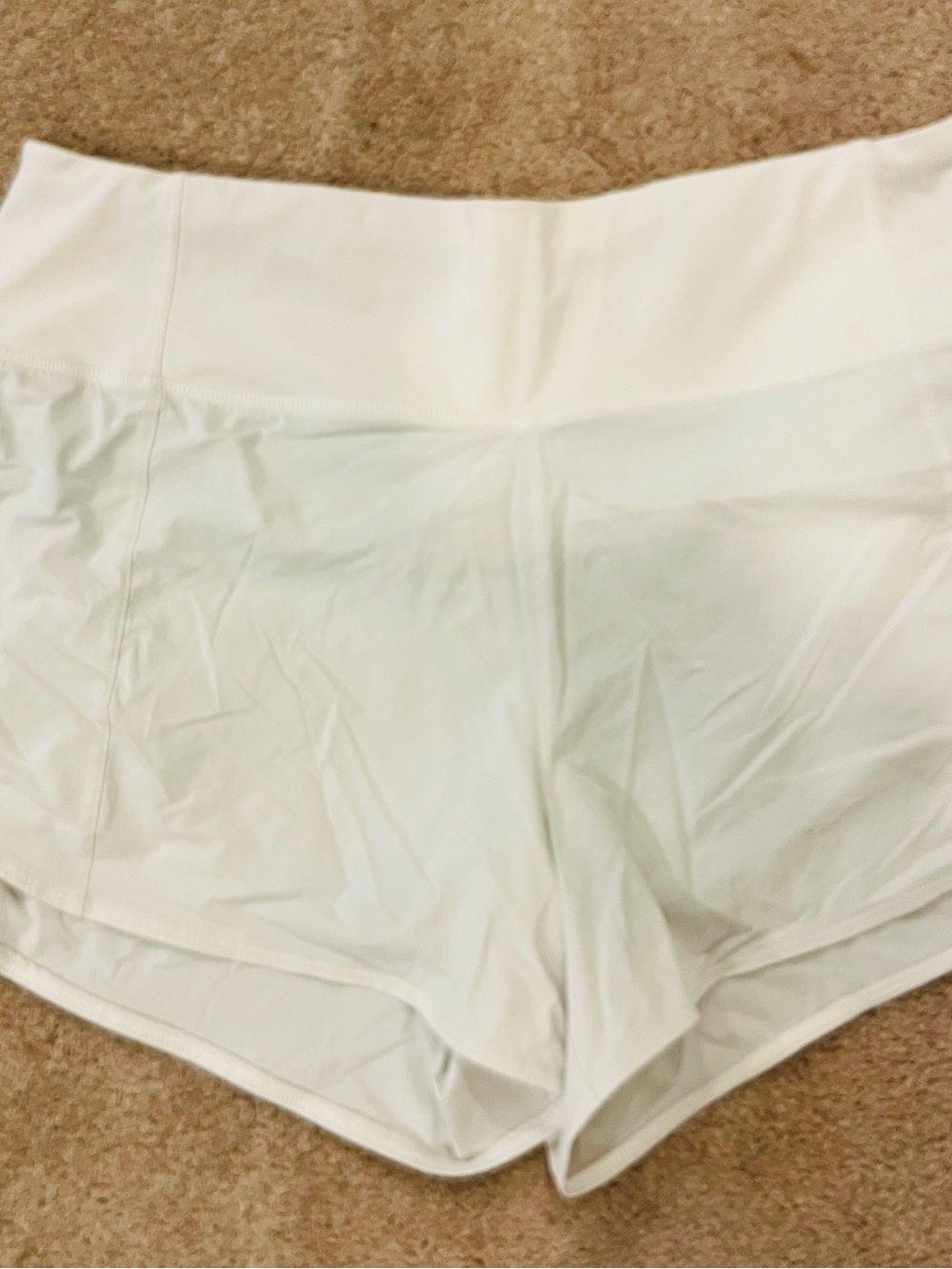 Athleta White Performance High-Rise Shorts